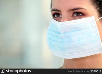 face of doctor with mask
