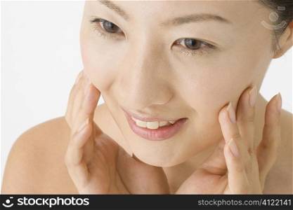 Face of Japanese woman