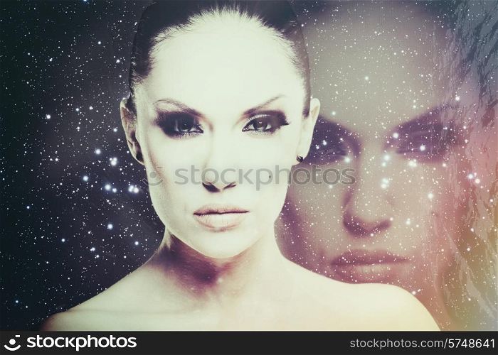 Face of the Universe, abstract science fiction backgrounds