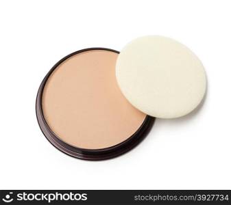 face powder isolated on white background with clipping path
