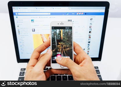 facebook phone laptop. Resolution and high quality beautiful photo. facebook phone laptop. High quality beautiful photo concept