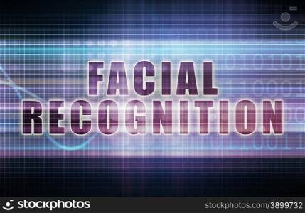 Facial Recognition on a Tech Business Chart Art