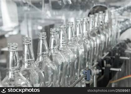 factory shop for the production of glass bottles and beverage. for the production of glass bottles factory