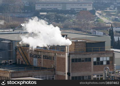 factory where the amount of smoke observed that casts