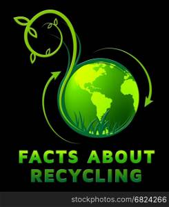 Facts About Recycling Showing Recycle Info 3d Illustration
