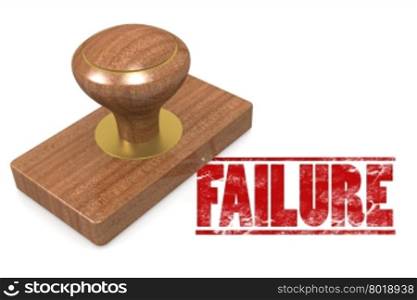 Failure wooded seal stamp image with hi-res rendered artwork that could be used for any graphic design.