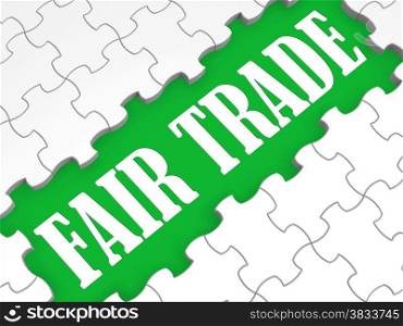 Fair Trade Puzzle Shows Price Deals And Discounts