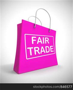 Fairtrade concept icon means equitable dealings with suppliers. Fairness in dealing with producers buy commercial Enterprises - 3d illustration
