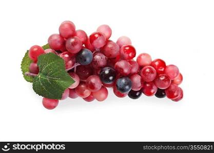 fake bunch of grapes isolated on white background