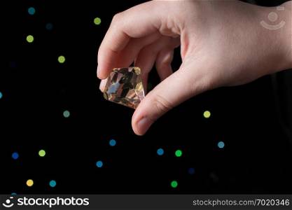 Fake diamond stone made with glass material