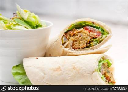 falafel pita bread roll wrap sandwich traditional arab middle east food