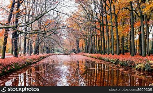 Fall in the woodslands of the Netherlands