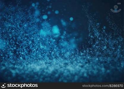 Falling abstract background dusky of bokeh full frame creativity of blue droplet from spray water dot. Abstract of blue dot pouring dusky. Finest generative AI.. Falling abstract background dusky of bokeh full frame creativity with blue droplet.