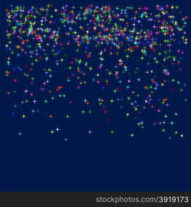 Falling Colorful Confetti Blue Background. Abstract Confetti Pattern.. Confetti Background