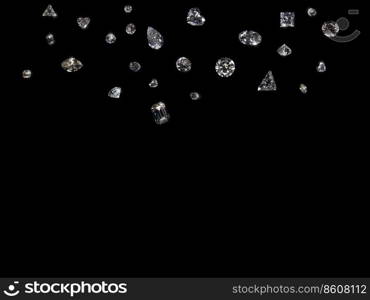 Falling Gems Abstract Background