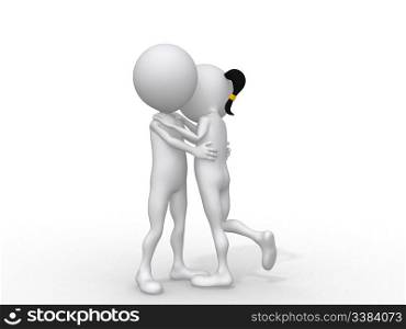 falling in love, 3d conceptual image displaying falling in love