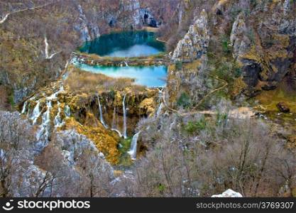 Falling lakes of Plitvice national park in Croatia