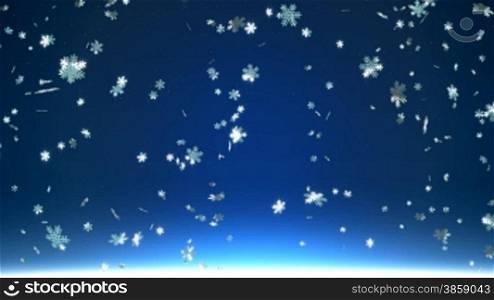 Falling snowflakes