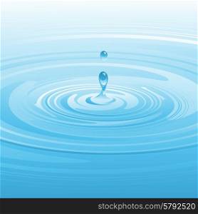 Falling water drop. Vector illustration. Falling water drop. Vector illustration EPS 10