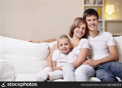 Families with a child in the evening at home