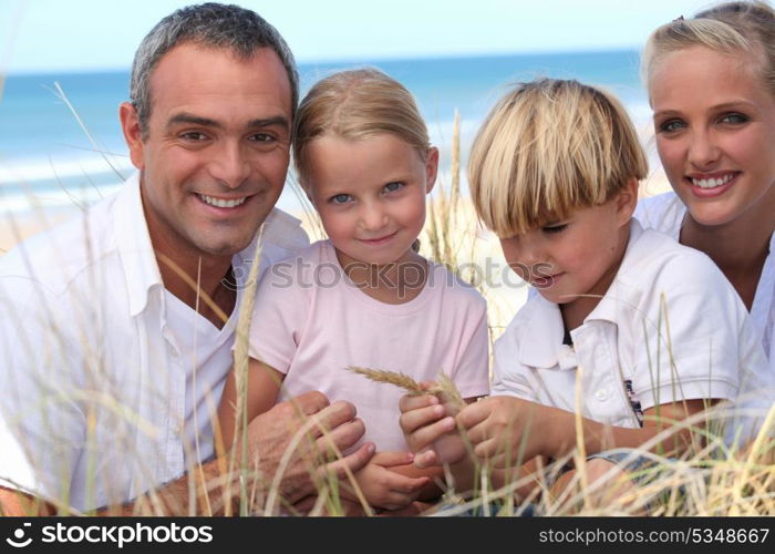 Family at the beach