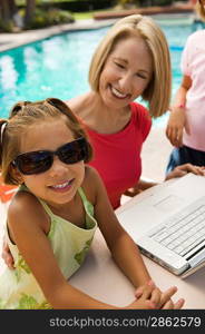 Family at the Pool