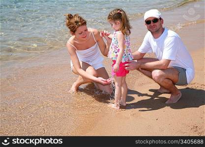 family beach