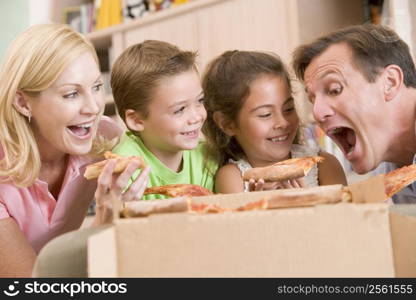 Family Eating Pizza Together