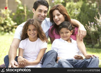 Family Enjoying Day In Park