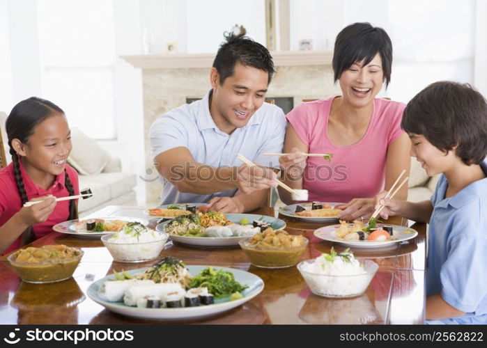 Family Enjoying meal,mealtime Together