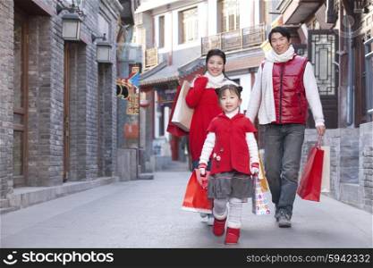 Family go shopping