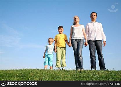 family grass sky