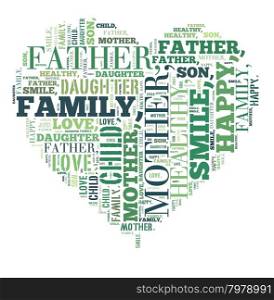 Family illustration word cloud concept