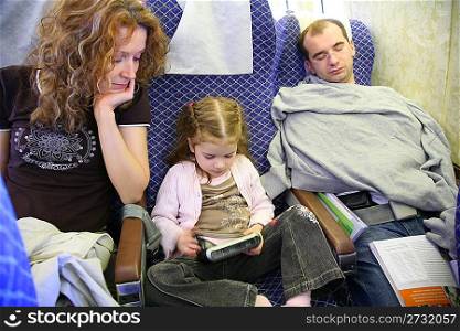 family in plane