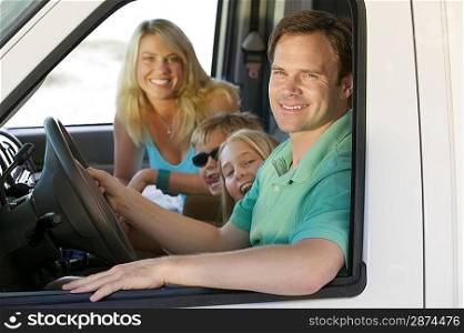 Family in RV on Vacation