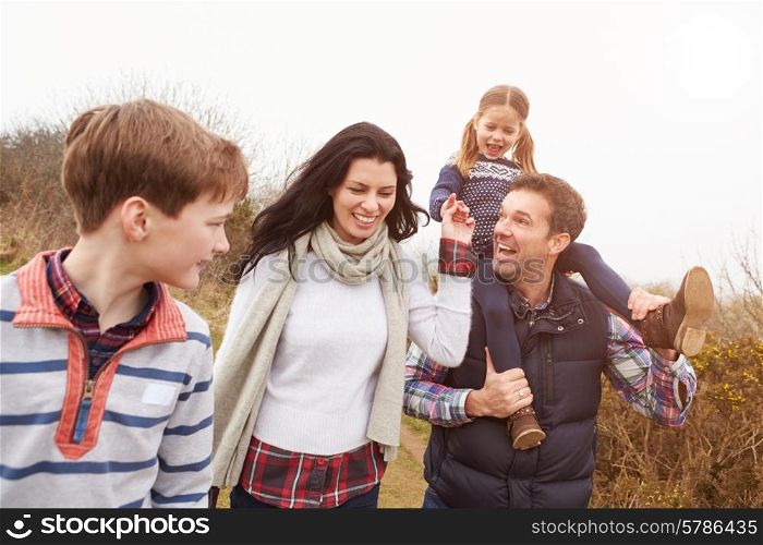 Family On Countryside Walk
