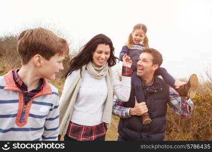 Family On Countryside Walk