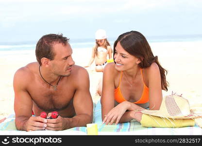 Family on the beach