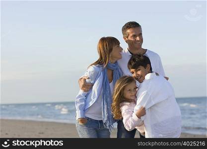 Family on the beach.