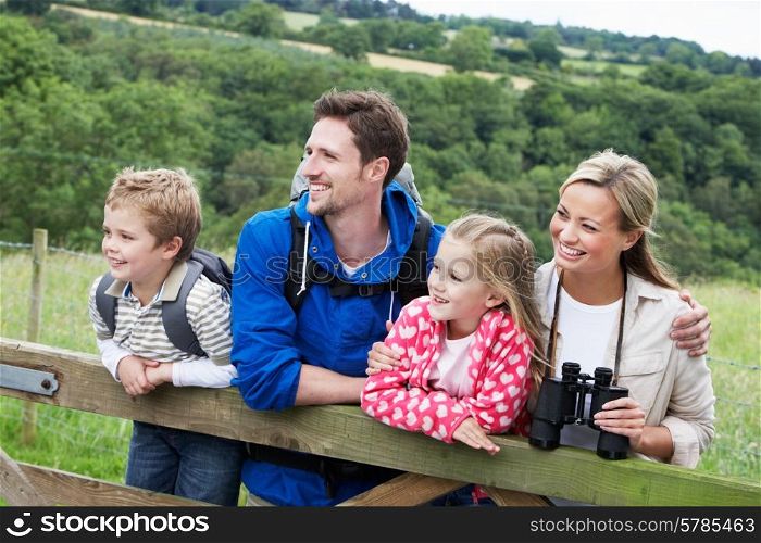 Family On Walk In Countryside