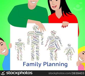 Family Planning Showing Blood Relation And Children