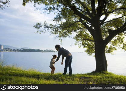 Family playing