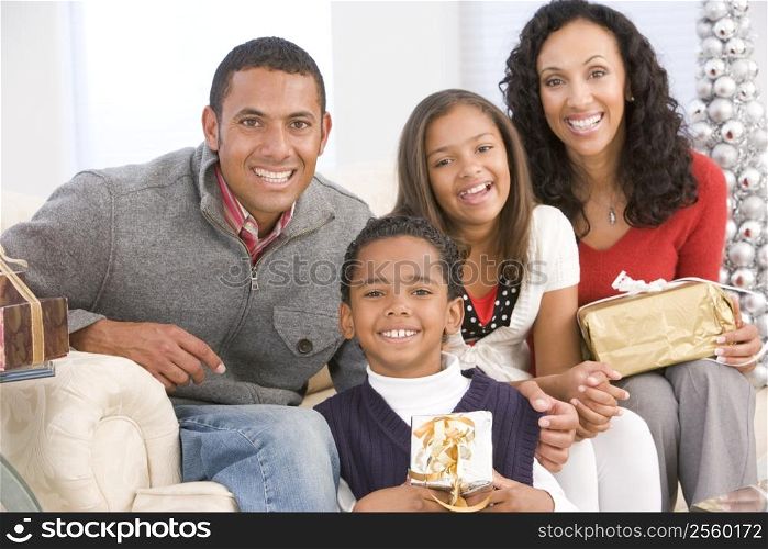 Family Portrait At Christmas