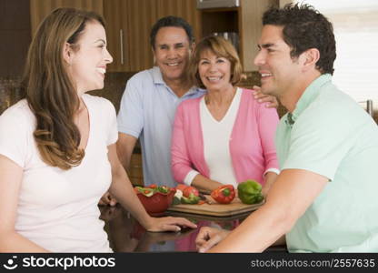 Family Preparing meal,mealtime Together