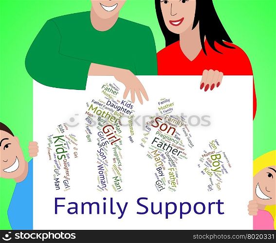 Family Support Indicating Blood Relation And Information