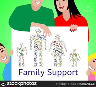 Family Support Indicating Blood Relation And Information