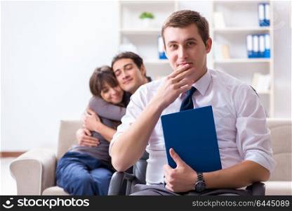Family visiting psychologist for family problem