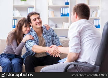 Family visiting psychologist for family problem