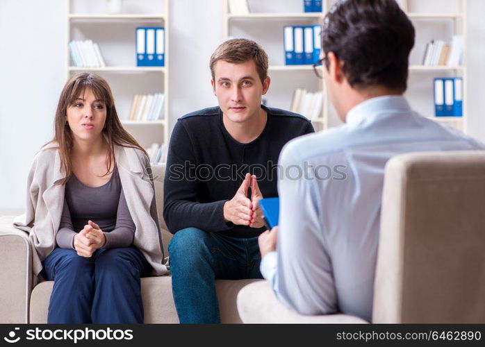 Family visiting psychologist for family problem