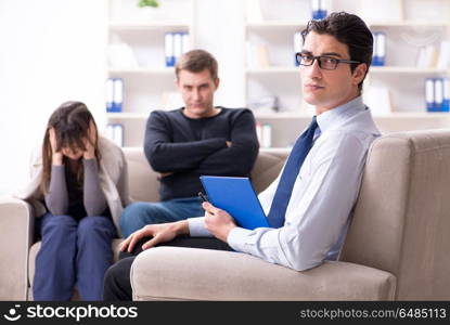 Family visiting psychologist for family problem